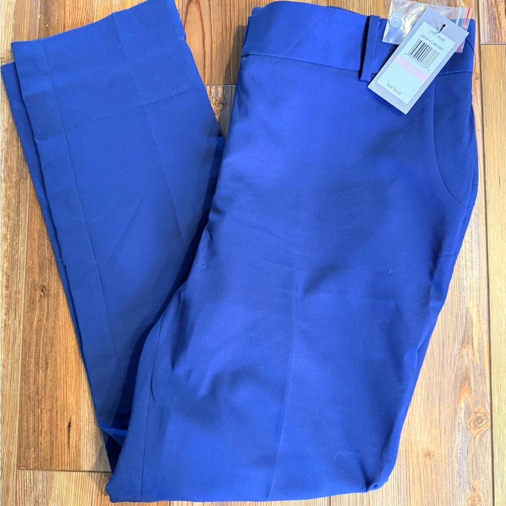 Chaus Blue Straight Leg Pants Professional Tailored Fit - Picture 6 of 6